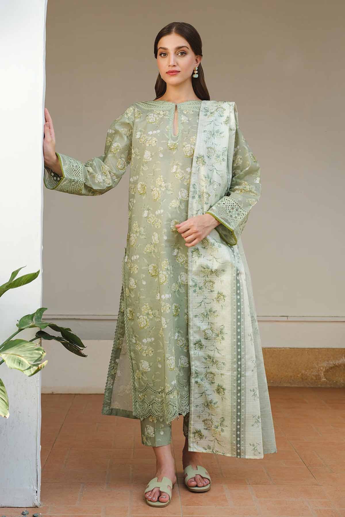 Baroque Women new dress design empires collection printed 3 piece suit Pakistan clothing fashion