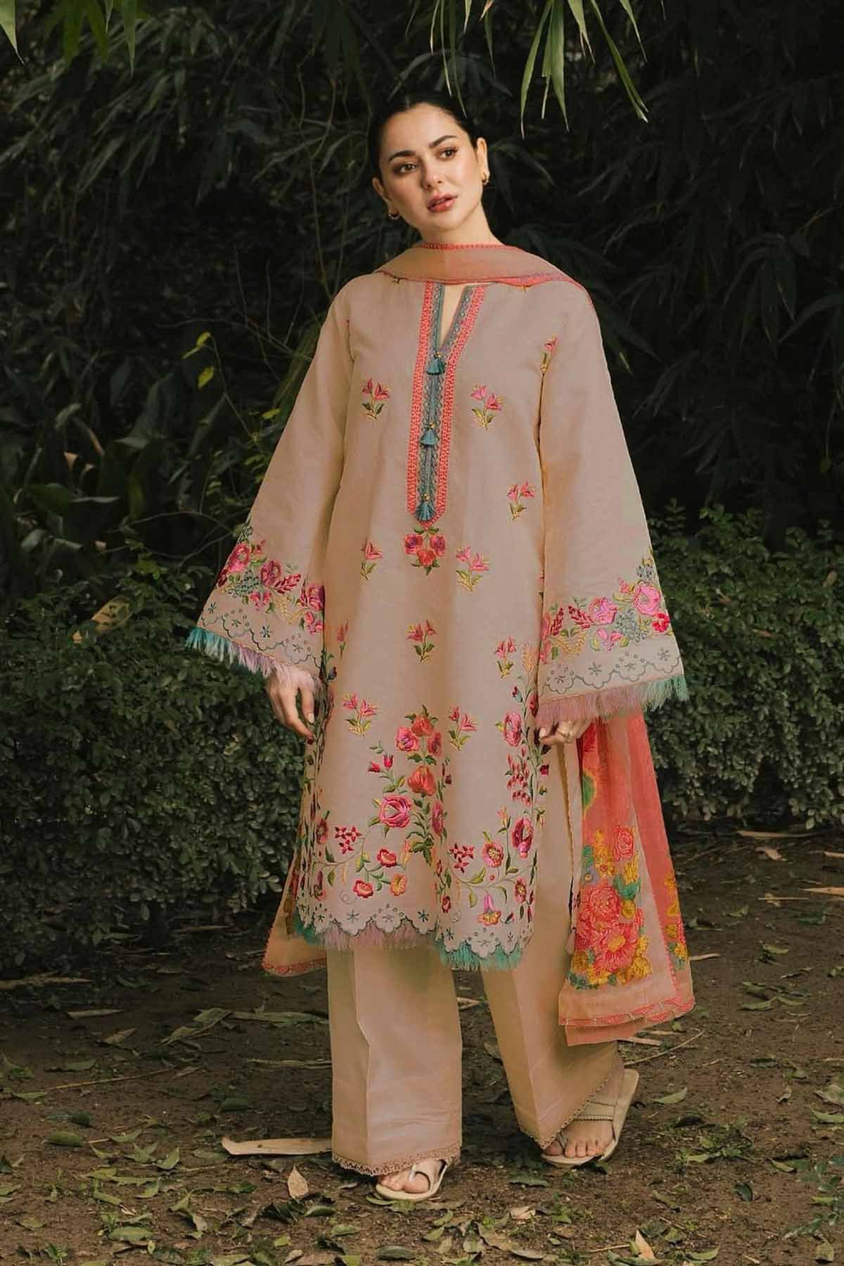 Hani Amir women new dress design eid empires collection top brand pakistan fashion 2024 clothing