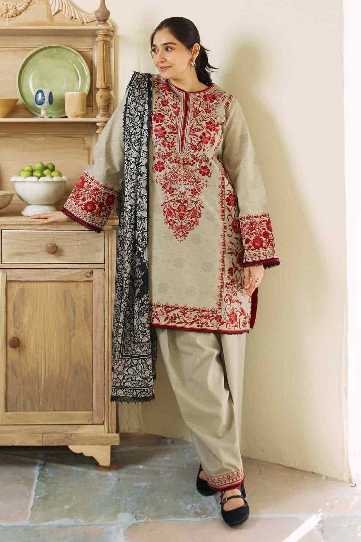 Khaadi women new dress design empires collection pakistan girls fashion clothing suit 3piece top brand