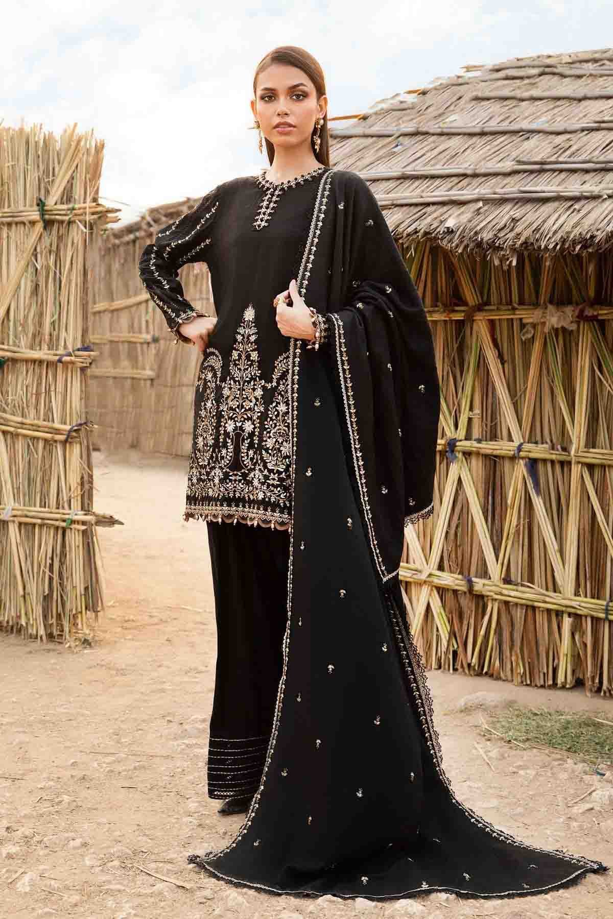 Mariab original brand black suit empires collection women new dress design 2025 trend