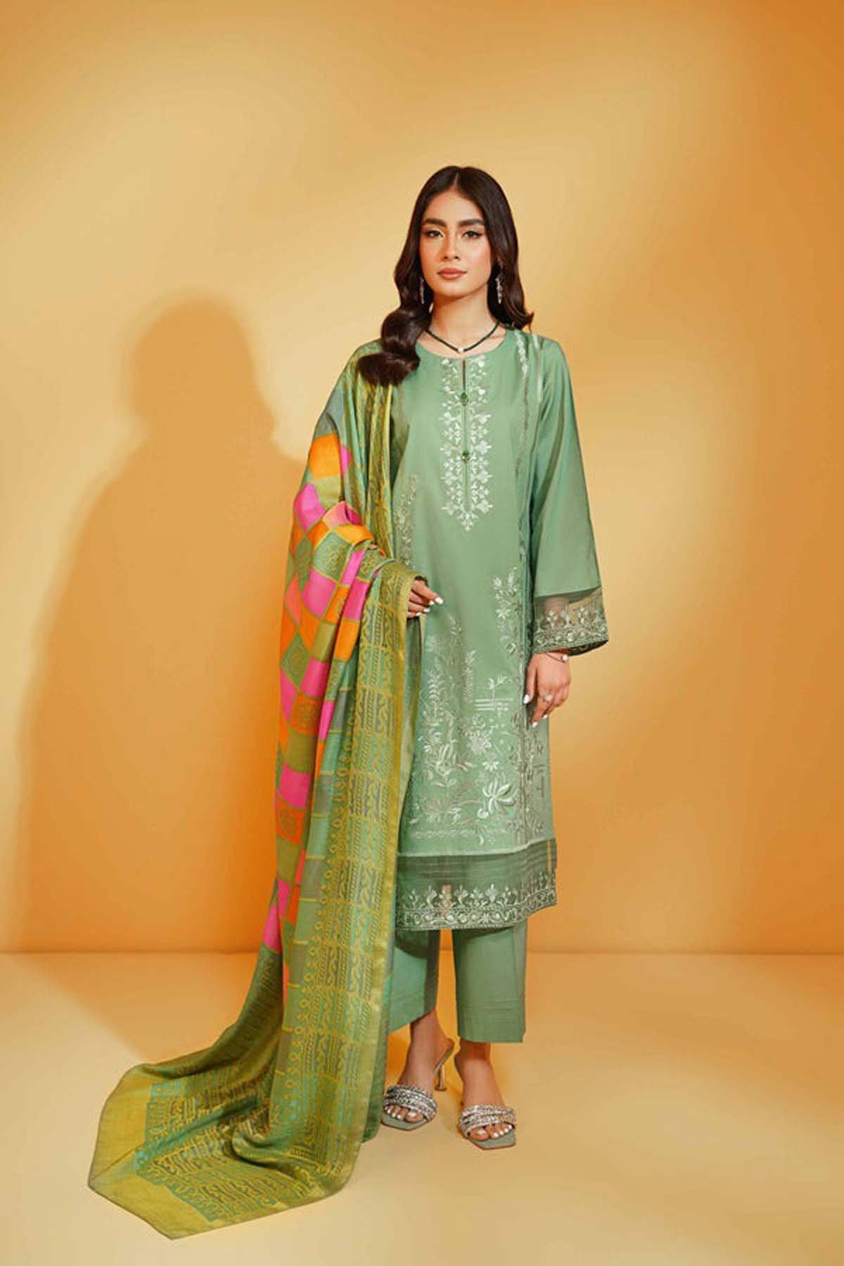 Nishat women new dress design empires collection winters 3 piece embroidered trending suit