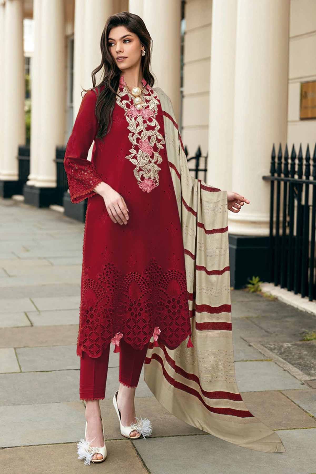 Sapphire women new dress design empires collection pakistan clothing fashion 2024 red suit Chicken Kari