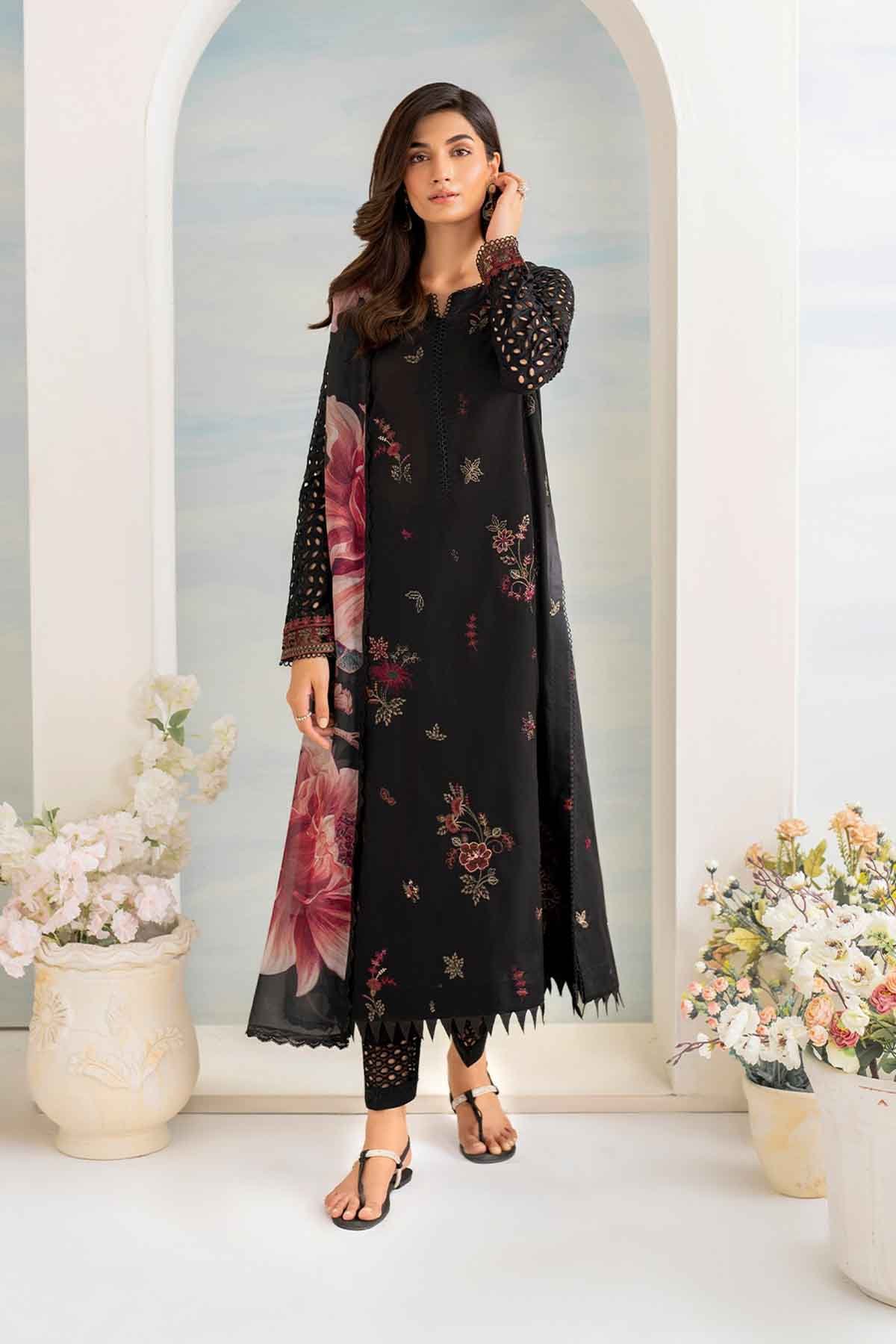 Iznik original brand women black new dress design empires collection Pakistan clothing 2025